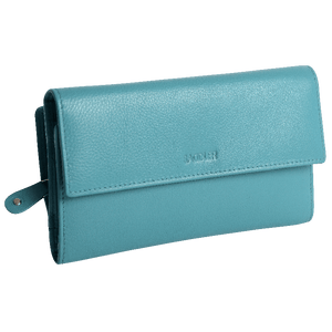 SADDLER ELLA Leather 18cm Trifold Purse - 20 Card Slots, Several Coin and Note Sections - RFID Protected