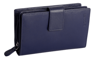 SADDLER GEORGIE Leather Double-Sided Purse - 13 Card Slots, Generous Space for Notes and Coins - RFID Protected